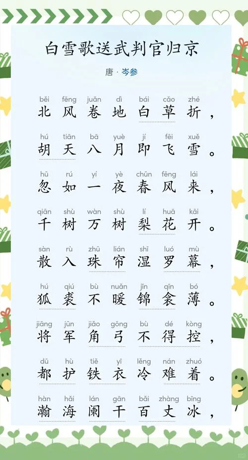 白雪歌送武判官归京是什么诗体裁_2