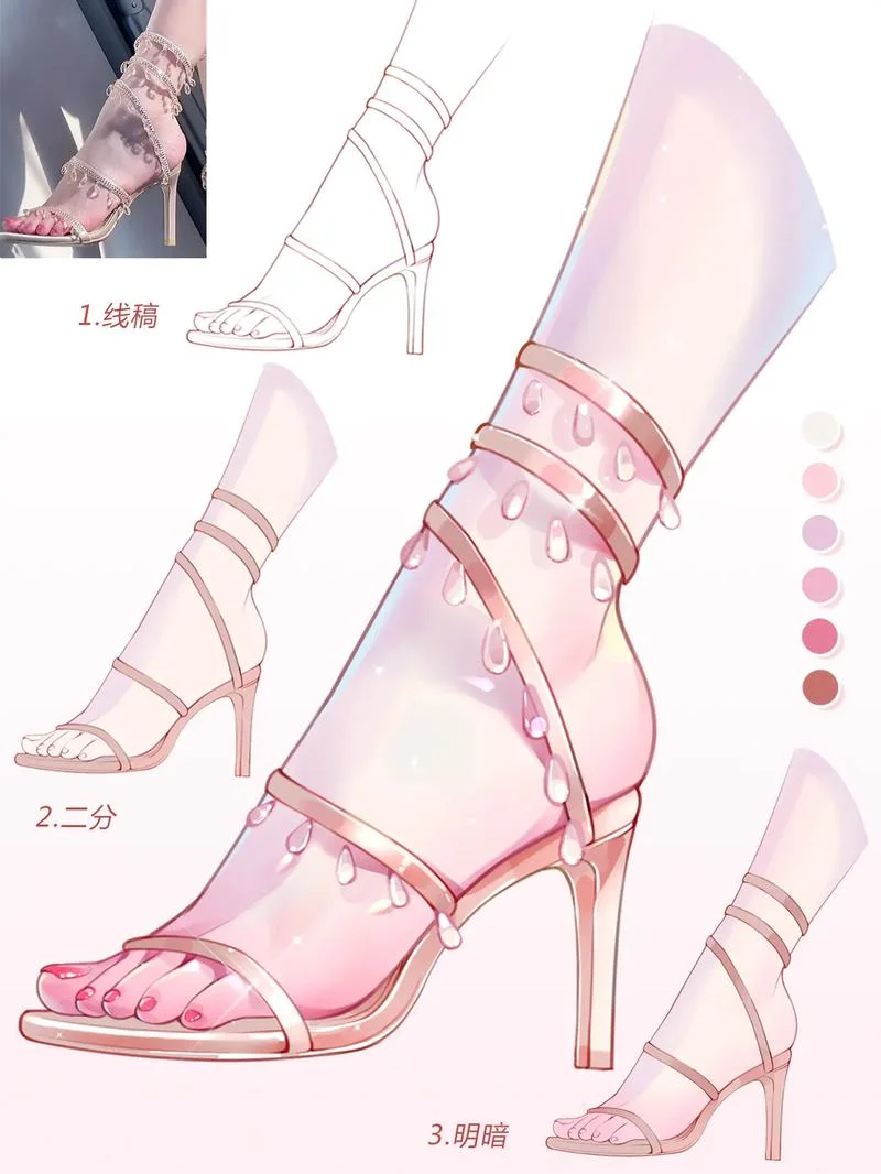 动漫美女的鞋子怎么画-动漫美女鞋画法