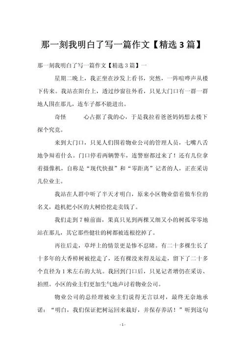 我明白了一个道理作文300字_1