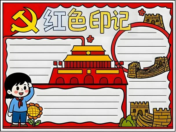 以红色为主题的手抄报_1