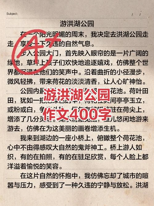 青年湖公园作文怎么写_1