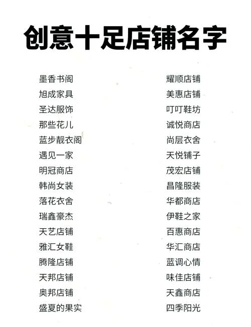 店铺起名网取名打分-店铺起名打打分