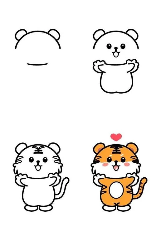 老虎生肖简笔画_1