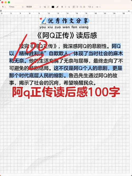 阿q正传读后感悟20字_2