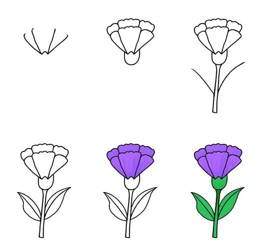 儿童简笔画花朵大全_2