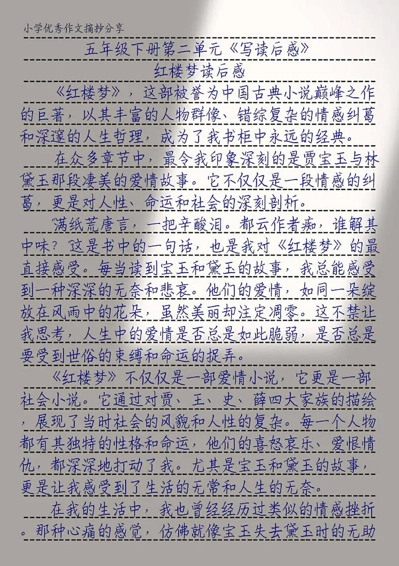 红楼梦前60回读后感800字_2