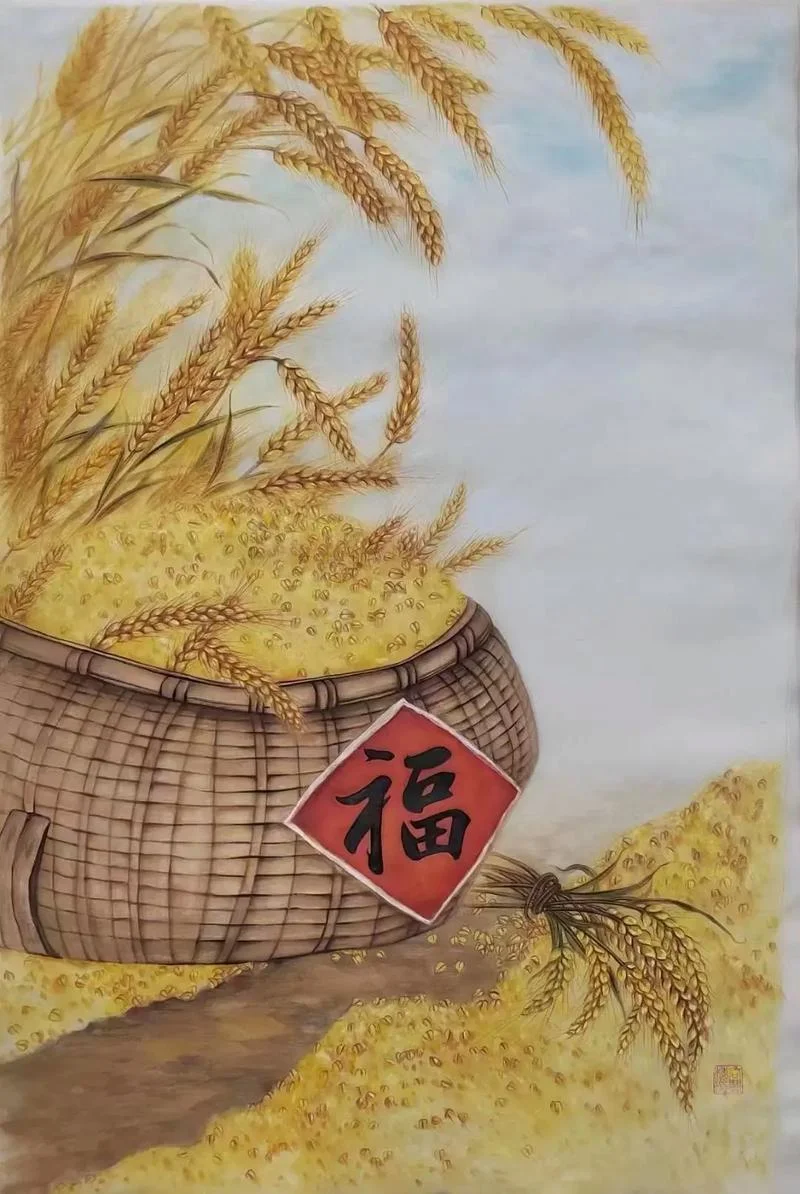 梦见和家人一起收麦子_2