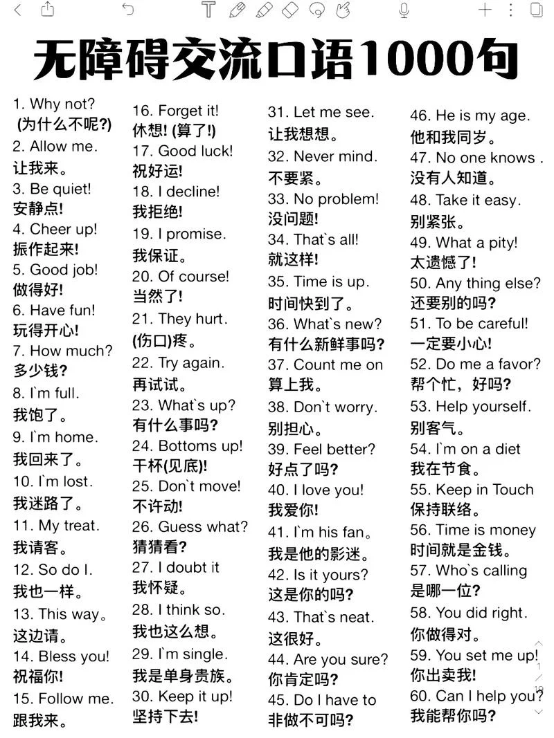 出国留学常用口语-留学口语常用词