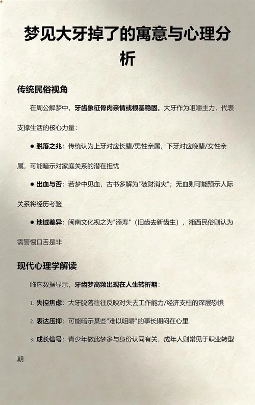 梦见自己上面大牙掉了-梦见上排大牙脱落
