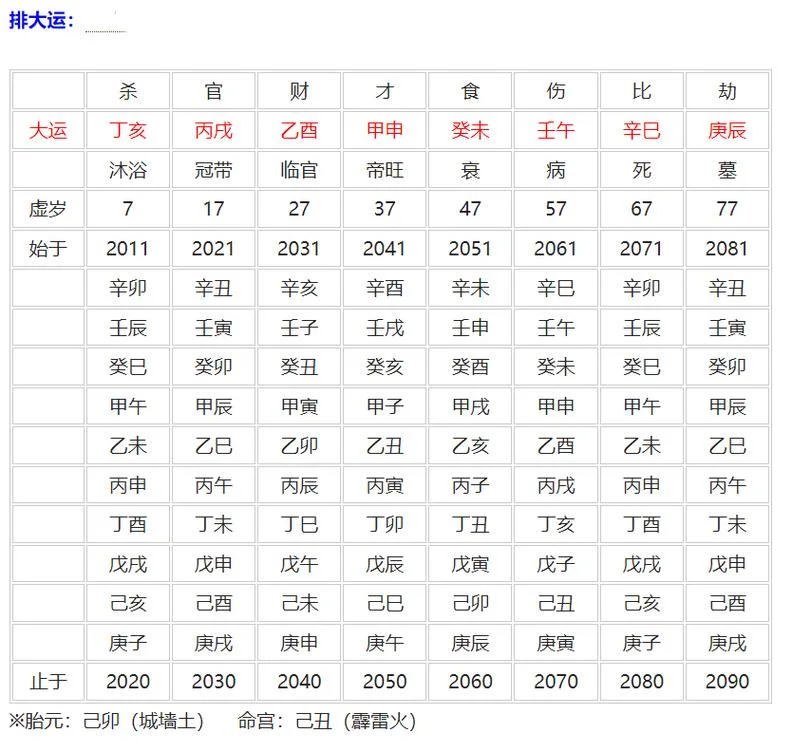 2021年八字命盘运势_2