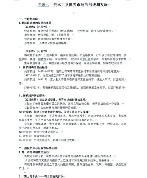 高二历史殖民扩张与世界市场的拓展_2