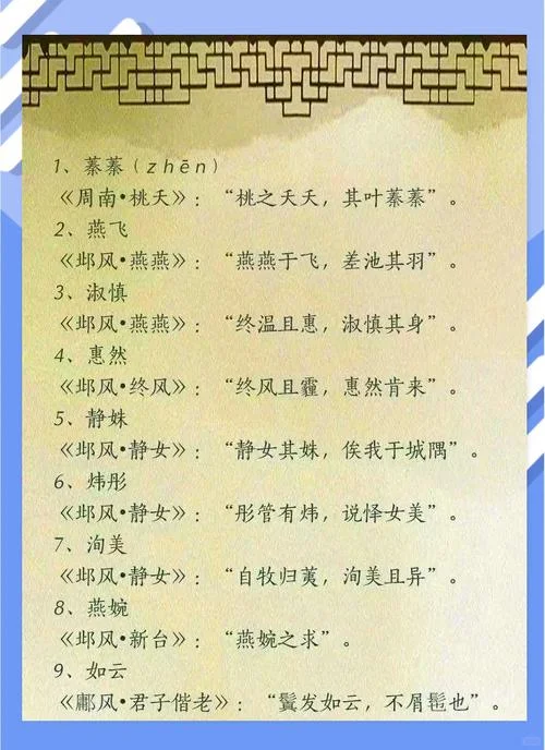 楚辞给男孩起名字-楚辞为男孩起名