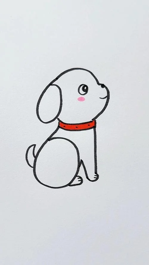 简笔画一只可爱的小狗_2