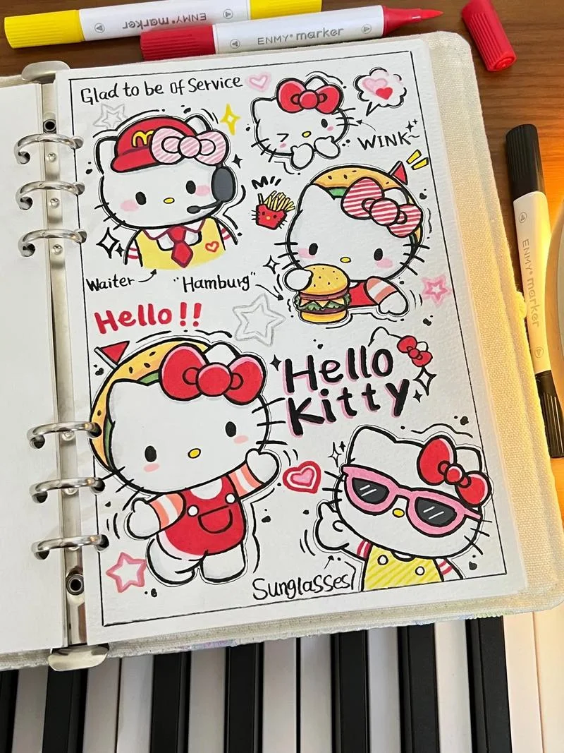 凯蒂猫怎么画备忘录_2