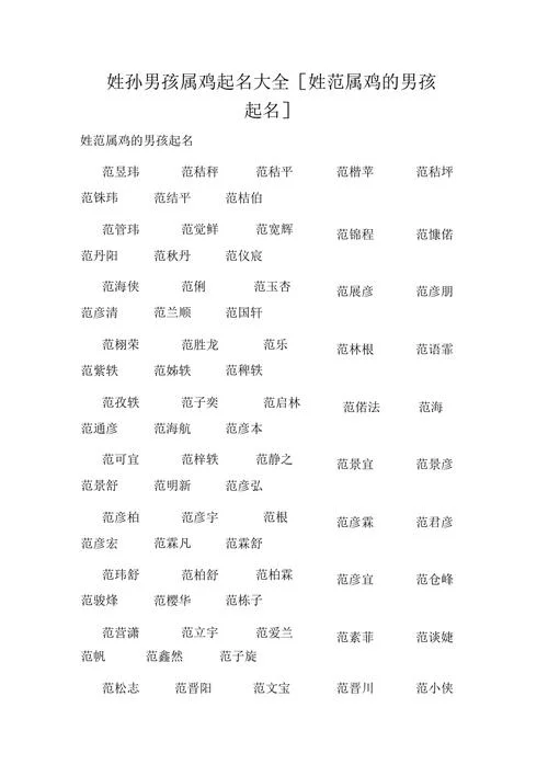 卢姓男孩起名属鸡-卢姓属鸡男孩起名