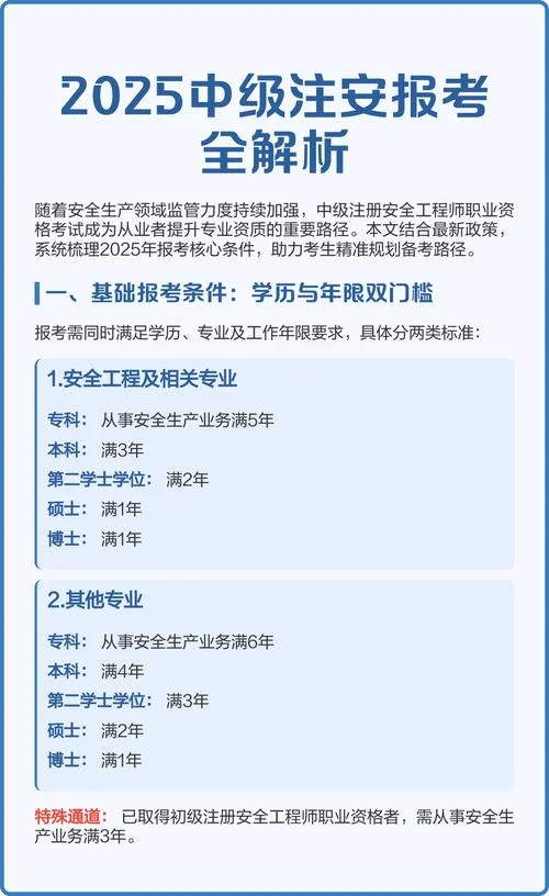中级注安师报考条件审核-中级注安师报考审核