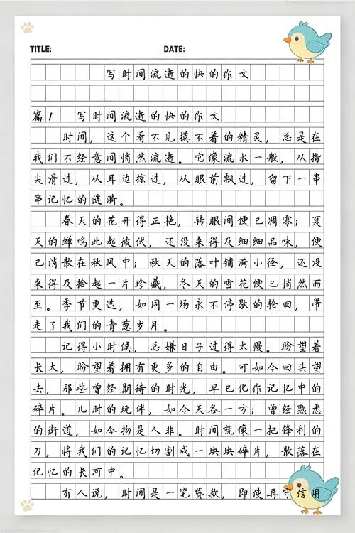 时间的流逝感悟-