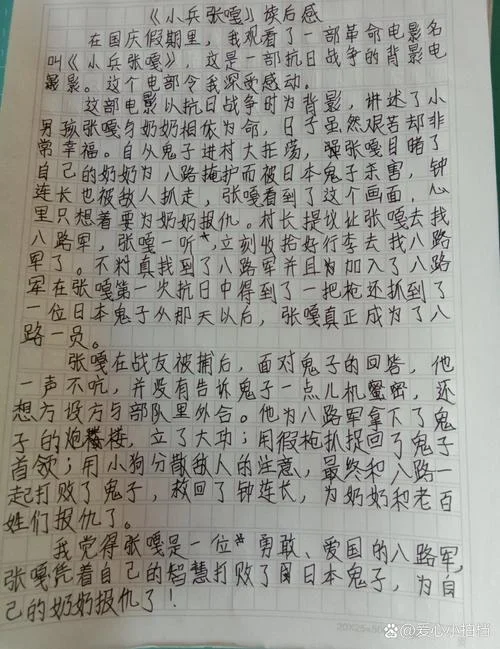 小兵张嘎的阅读感悟-小兵张嘎阅读感悟