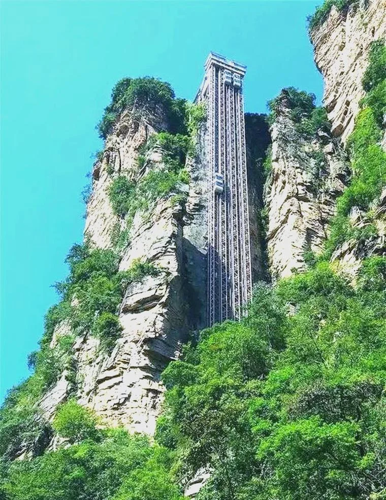 张家界景点百龙天梯_1