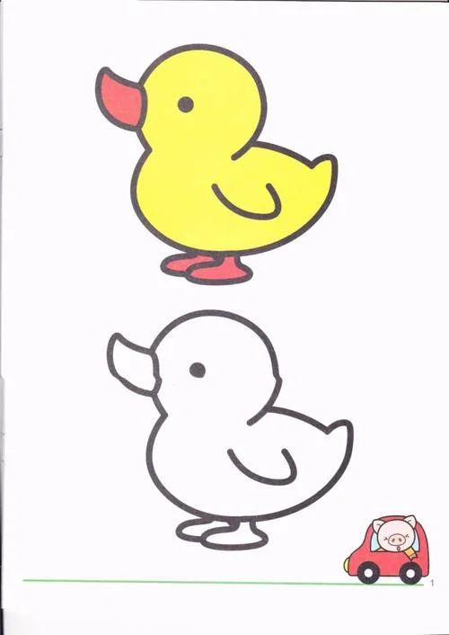 中班幼儿简笔画涂色_2