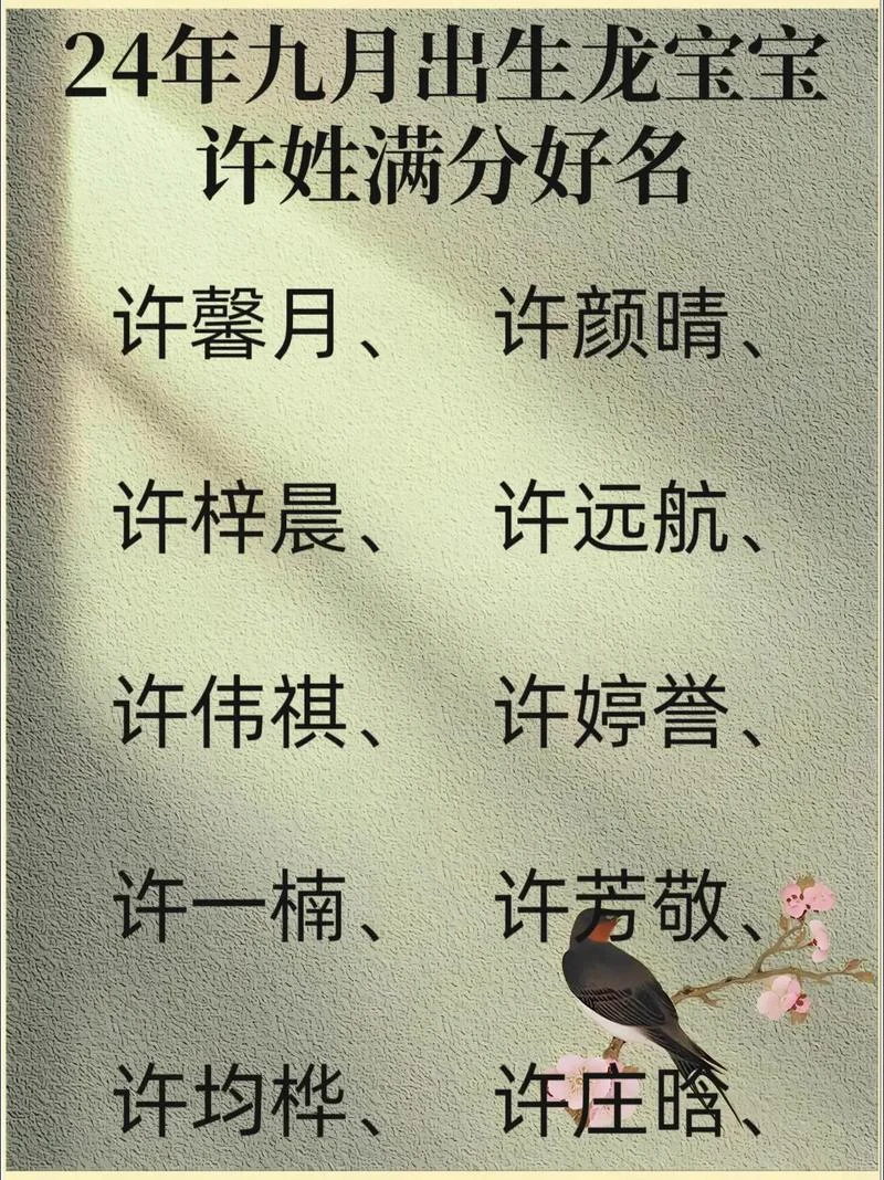 许姓女宝宝起名大全100-许姓女孩起名精选