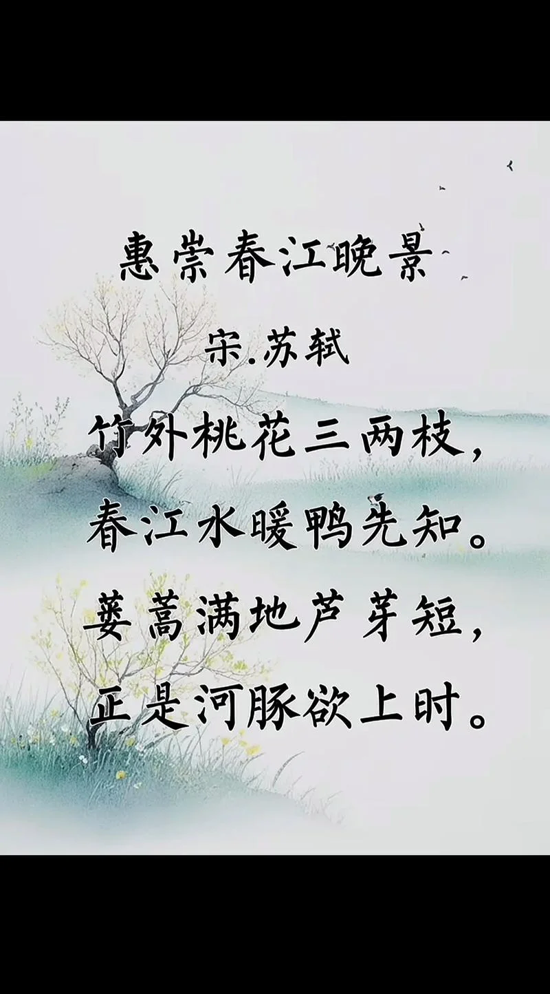惠崇春江晚景是谁写_2