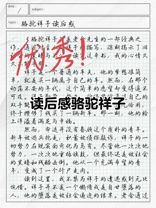骆驼祥子简介读后感-骆驼祥子读后感