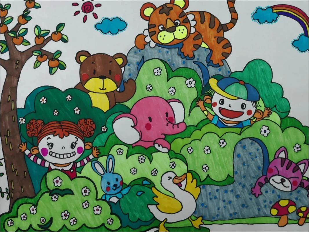 幼师简笔画动物乐园_2