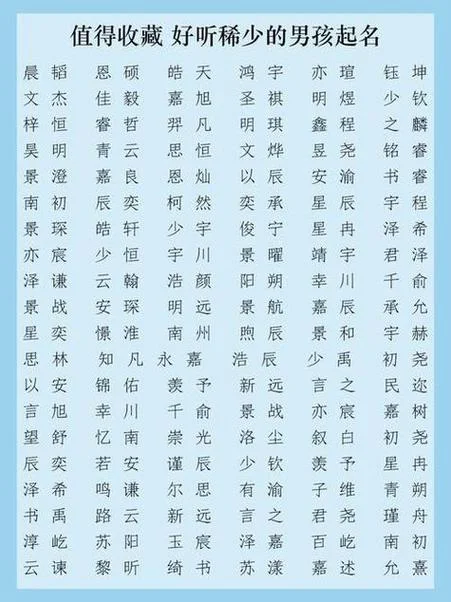 给儿子起名字大全_1