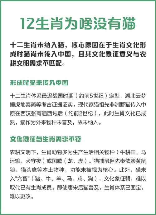 为啥十二属相没有猫-十二属相无猫因