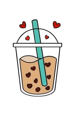奶茶海报图片简笔画_1