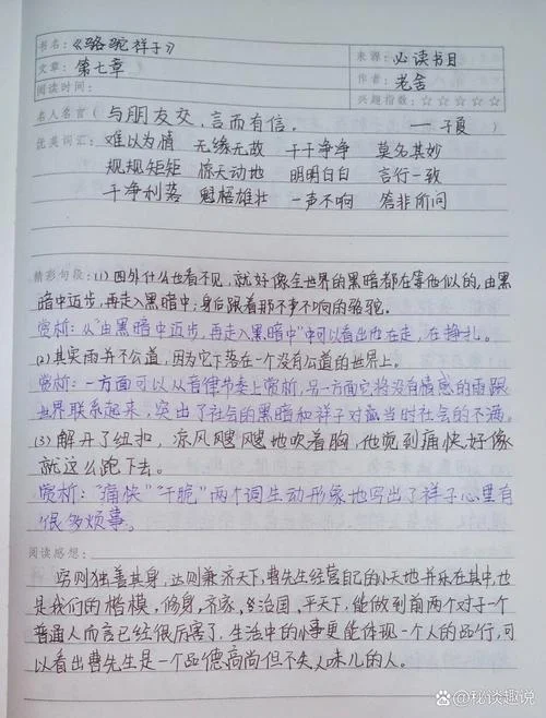 骆驼祥子读书笔记每章感悟_2