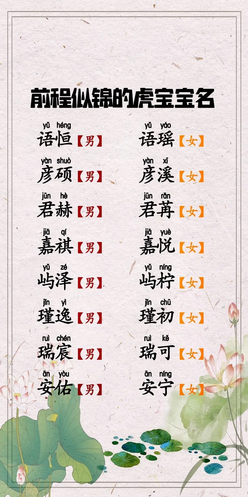 虎男童起名大全_1
