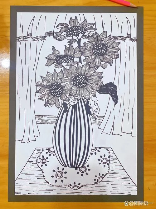 怎么画花瓶上的花纹_2