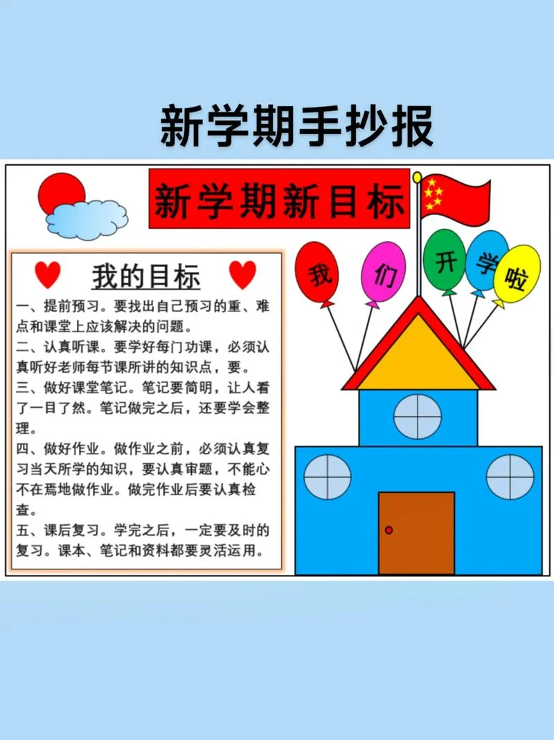 新学期,新气象的手抄报_1