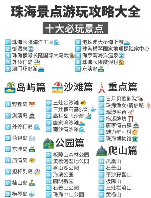 珠海旅游攻略最佳路线_1