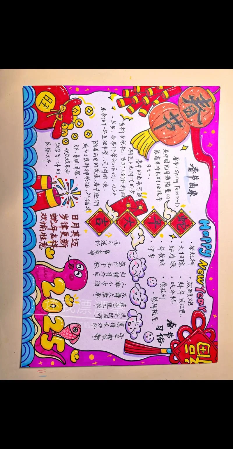春节手抄报画_2