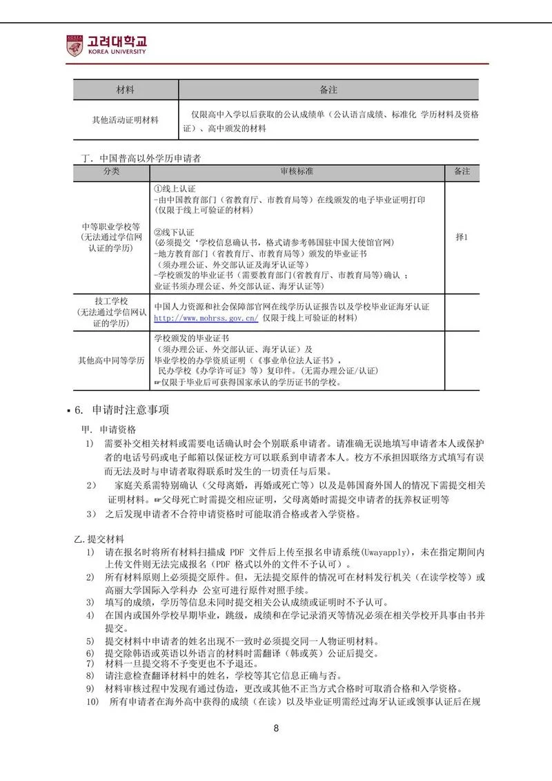 韩国高丽大学留学条件_2