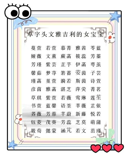 姓卢文字辈女孩起名字_2
