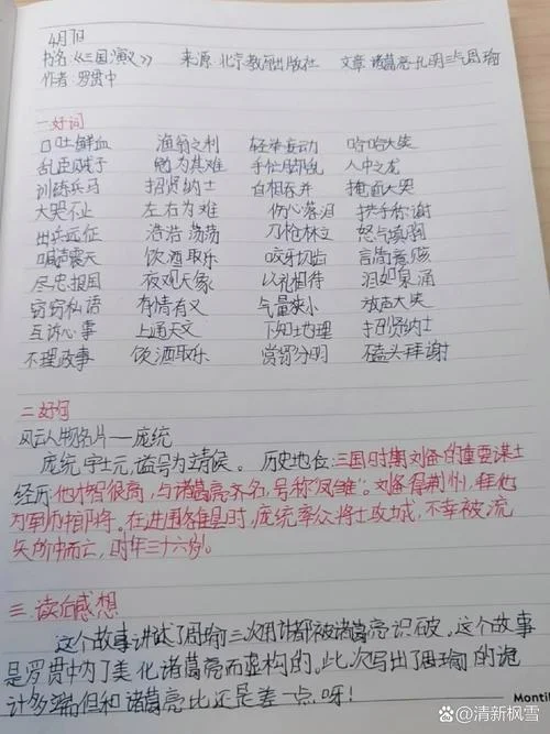三国演义读书笔记500-三国书读书笔记