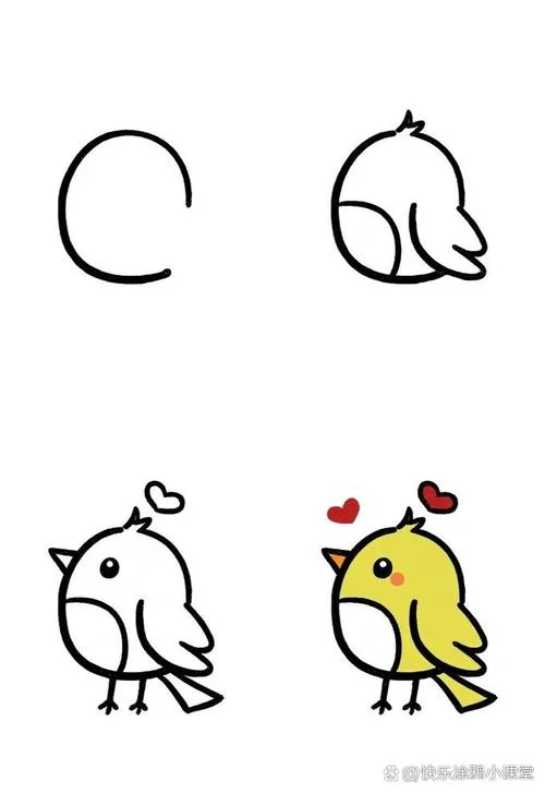 可爱的小鸟简笔画视频_1