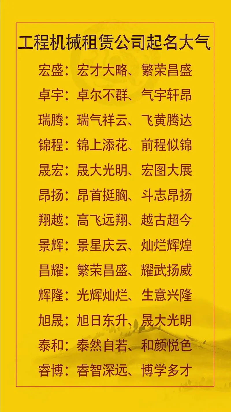 生产企业起名_2
