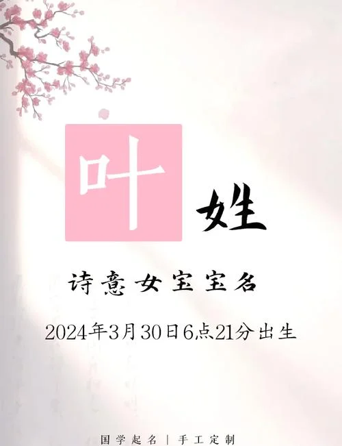 叶姓女孩起名时尚霸气_1