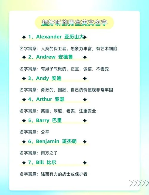 英文名称起名-英文命名建议