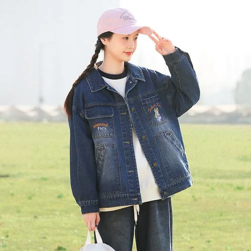 中学生牛仔外套女装_1