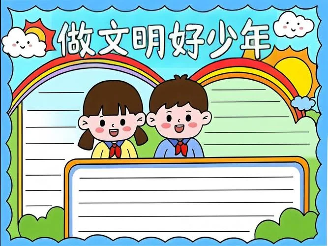文明少年手抄报大赛_1