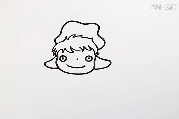 波妞图片简笔画_2