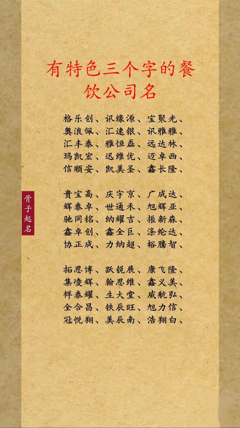 食品企业起名_1