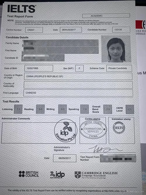 雅思成绩单网页截图_1