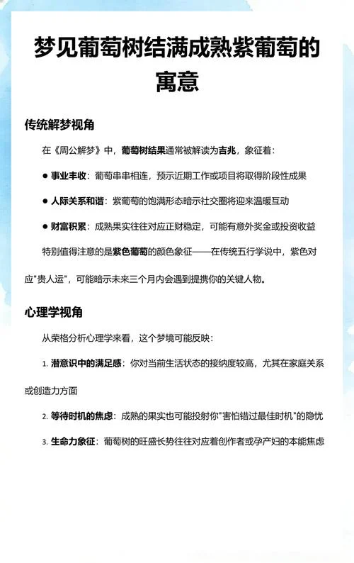 梦到买葡萄是什么意思 周公解梦_2